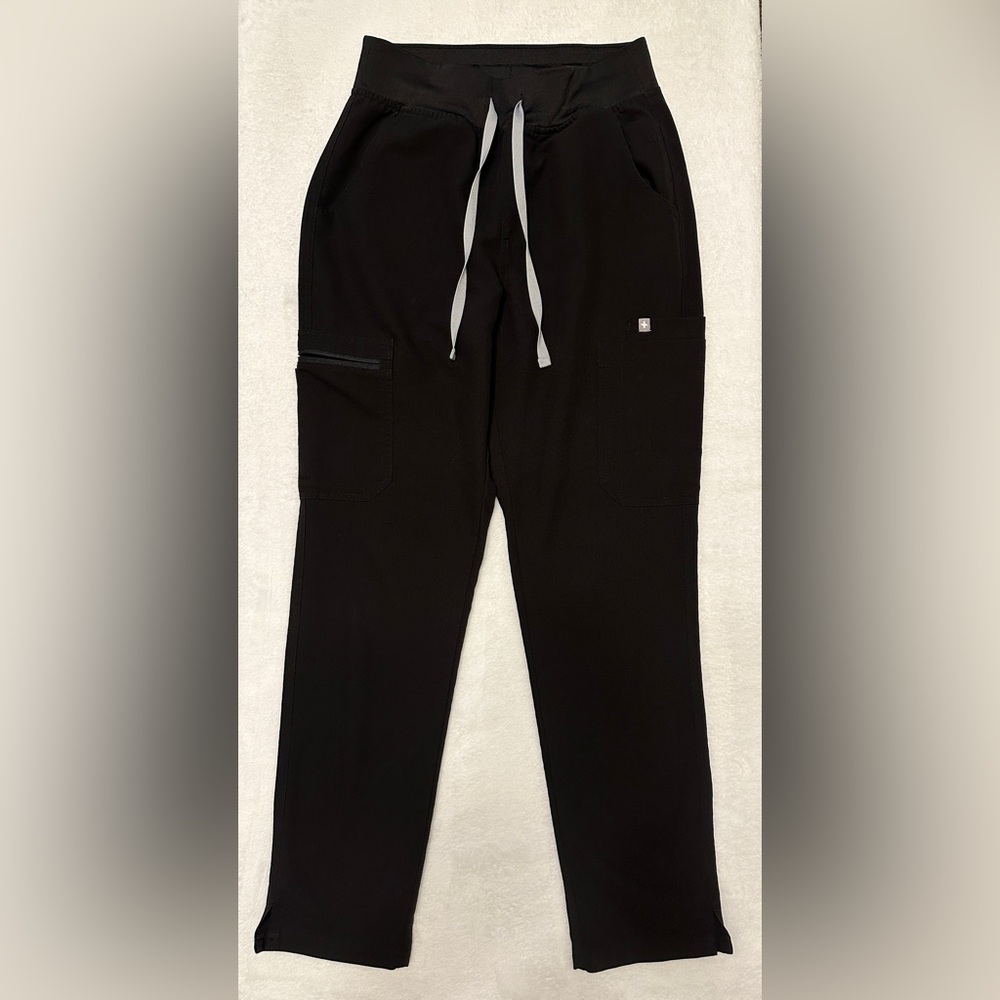 Figs Yola High Wasited 2.0 Black Skinny Scrub Pants